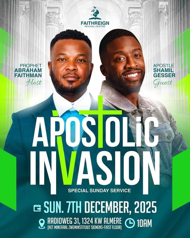 Flyer for Apostolic Invasion, Special Sunday Service