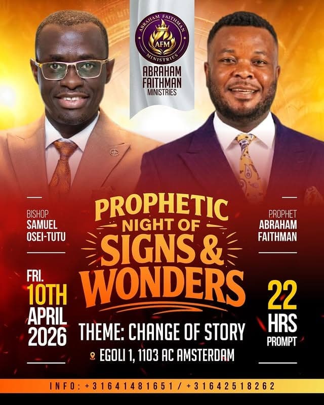 Flyer for Prophetic Night of Signs & Wonders, Change of Story